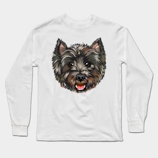 Dark Cairn Terrier Long Sleeve T-Shirt